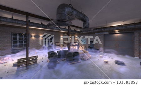 Ruined warehouse Ruined warehouse 133393858