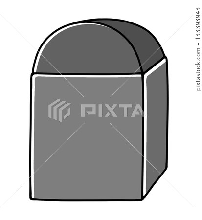 一塊簡單的、鬆散的黑色橡皮擦正在使用中——純色 133393943