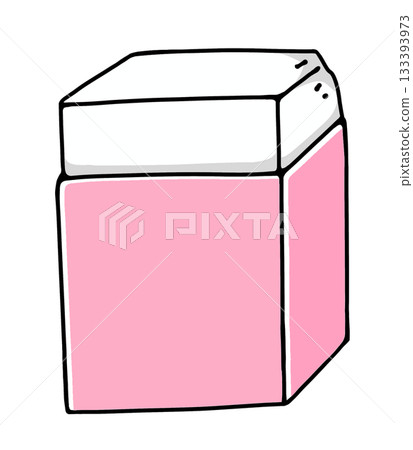 A loose, simple eraser with a missing part - solid color 133393973