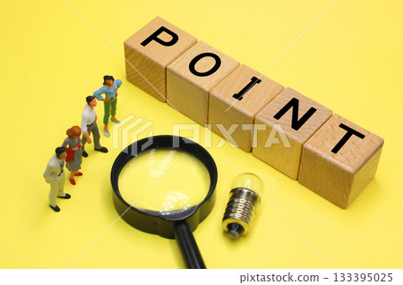 Block with POINT written on it 133395025