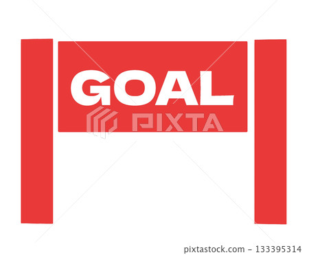 "GOAL" sign/goal icon red 133395314