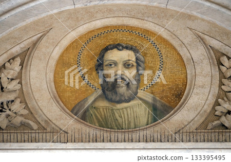 Saint Judas Thaddaeus mosaic in the basilica of Saint Paul Outside the Walls, Rome, Italy 133395495
