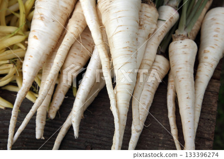Root parsley exposed for sale at the event Dionysius ceremony in Scitarjevo, Croatia Root parsley exposed for sale at the event Dionysius ceremony in Scitarjevo, Croatia 133396274