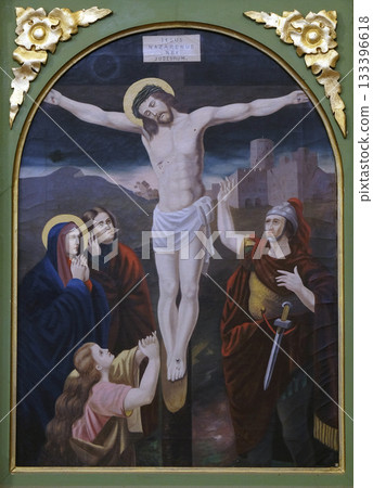 12th Stations of the Cross, Jesus dies on the cross, church of Saint Matthew in Stitar, Croatia 12th Stations of the Cross, Jesus dies on the cross, church of Saint Matthew in Stitar, Croatia 133396618