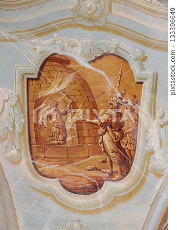 Fresco in the chapel of Saint George in Purga Lepoglavska, Croatia 133396649