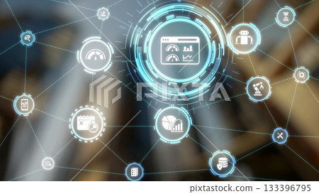 Predictive maintenance icons for industrial automation and smart factory Gist 133396795