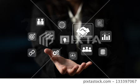 Partnership business strategy and collaboration concept Parse 133397067