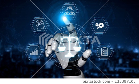 Digital law interface displaying justice scale, highlighting digital law Muxer Digital law interface displaying justice scale, highlighting digital law Muxer 133397103