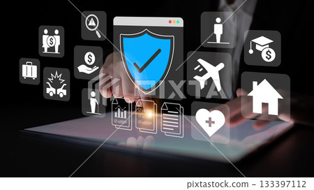 Insurance service digital interface concept Parse 133397112