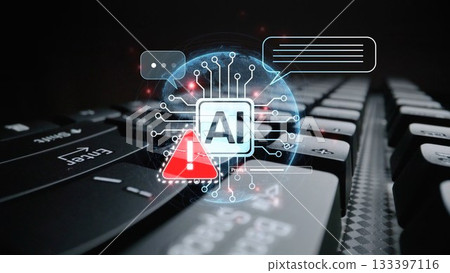 AI Prompt Error Warning in Chat Interface with Alert and System Issue Muxer 133397116