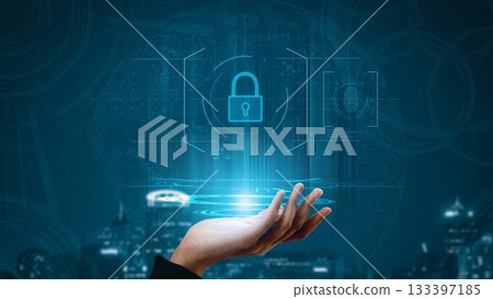Digital cyber security lock system highlighting data security encryption Marrow Digital cyber security lock system highlighting data security encryption Marrow 133397185