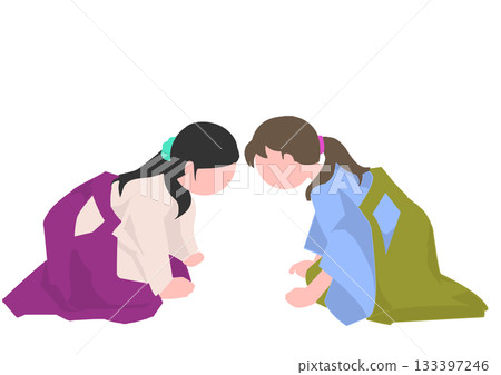 Women playing competitive karuta 133397246