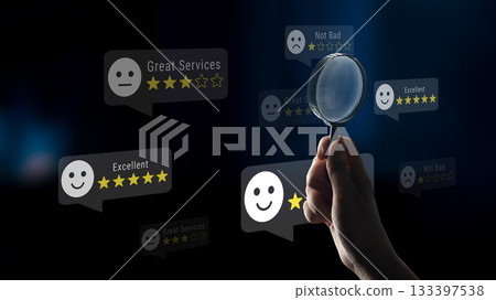 Customer satisfaction rating feedback stars Parse 133397538