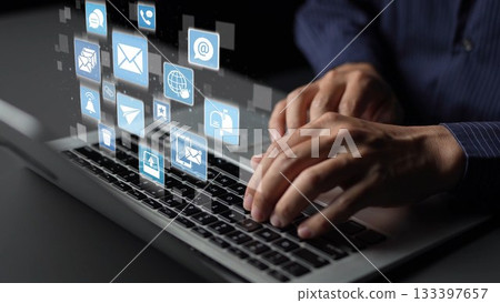 Email communication and digital messaging system Funnel Email communication and digital messaging system Funnel 133397657