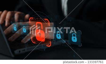 Cybersecurity Breach Highlighting Data Vulnerability Marrow 133397761