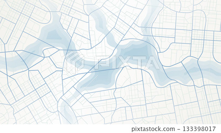 Abstract city map urban streets and road networks. Travel route planning and map navigation concepts. Flat vector illustration 133398017