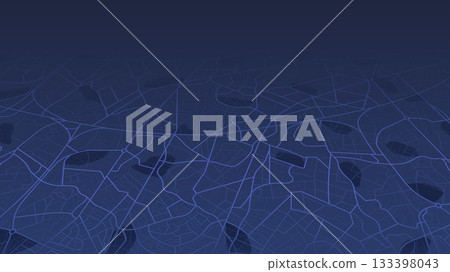 City roads and streets abstract map downtown district. Geolocation your location on map with river. Concept of planning and mapping a travel. Flat vector illustration 133398043