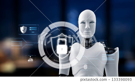 AI Defending Cybersecurity and Safeguarding Digital Assets. Kernel 133398093