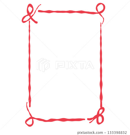 A gentle hand drawn frame featuring soft flowing lines and simple ribbon inspired corners perfect for holiday notes journaling pages greeting cards and cozy seasonal layouts A gentle hand drawn frame featuring soft flowing lines and simple ribbon inspired corners perfect for holiday notes journaling pages greeting cards and cozy seasonal layouts 133398832