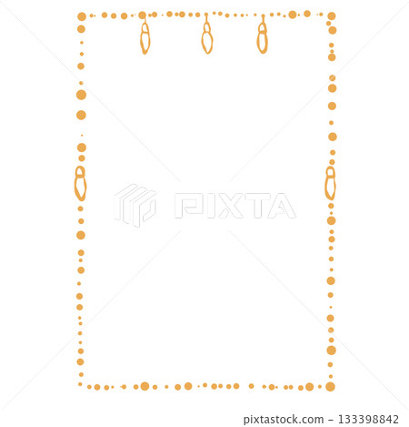 Minimal dotted Christmas frame with hanging holiday lights festive border design simple warm cozy decorative outline for cards invitations posters seasonal crafts Minimal dotted Christmas frame with hanging holiday lights festive border design simple warm cozy decorative outline for cards invitations posters seasonal crafts 133398842