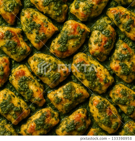 雞肉口感滑順，佐以羅勒醬 133398958