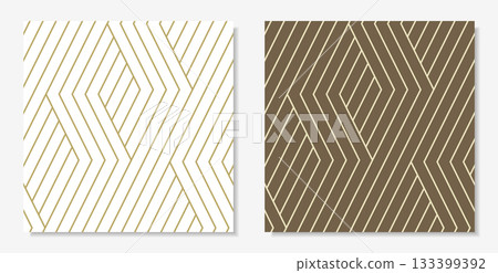 Seamless chevron pattern with interlocking shapes, creating depth, symmetry, and modern geometric rhythm. Vector. 133399392