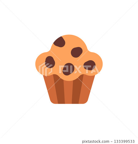 Muffin vector icon. Food icon flat style. perfect use for logo, presentation, website, and more. modern icon design color style Muffin vector icon. Food icon flat style. perfect use for logo, presentation, website, and more. modern icon design color style 133399533