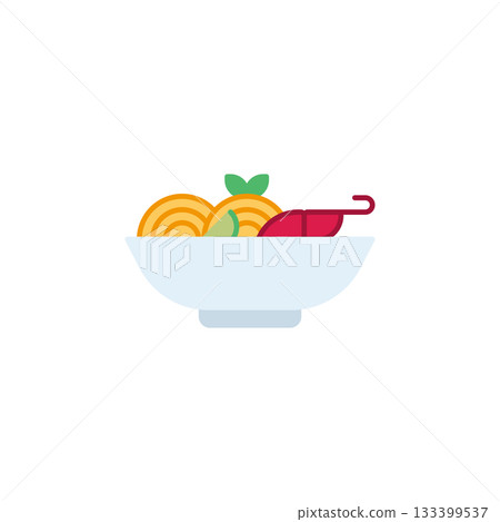 Pad Thai vector icon. Food icon flat style. perfect use for logo, presentation, website, and more. modern icon design color style 133399537