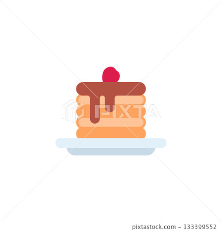 Pancake vector icon. Food icon flat style. perfect use for logo, presentation, website, and more. modern icon design color style 133399552