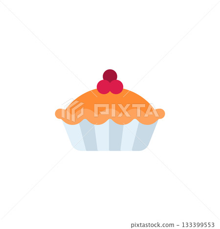 Pie vector icon. Food icon flat style. perfect use for logo, presentation, website, and more. modern icon design color style 133399553
