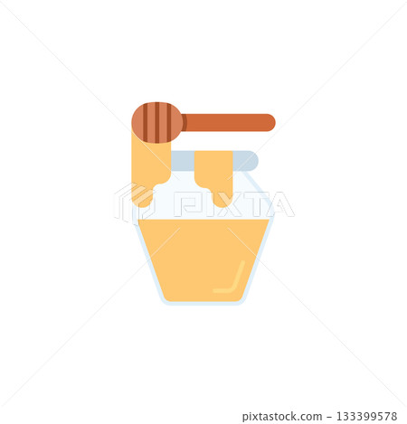 Honey Jar vector icon. Food icon flat style. perfect use for logo, presentation, website, and more. modern icon design color style Honey Jar vector icon. Food icon flat style. perfect use for logo, presentation, website, and more. modern icon design color style 133399578