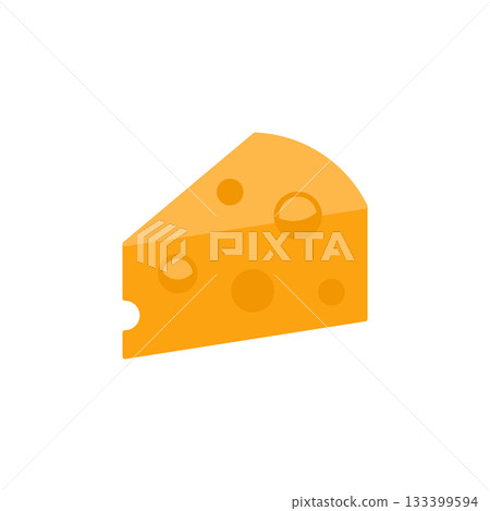 Cheese vector icon. Food icon flat style. perfect use for logo, presentation, website, and more. modern icon design color style Cheese vector icon. Food icon flat style. perfect use for logo, presentation, website, and more. modern icon design color style 133399594