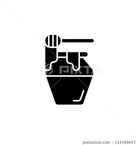 Honey Jar vector icon. Food icon solid style. perfect use for logo, presentation, website, and more. modern icon design glyph style 133399655