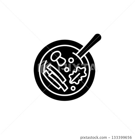 Hot Soup vector icon. Food icon solid style. perfect use for logo, presentation, website, and more. modern icon design glyph style 133399656
