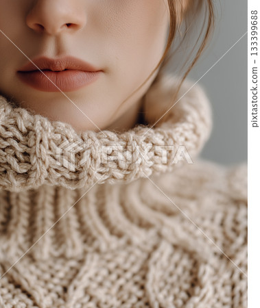 一件寬鬆的針織毛衣,散發著冬日氣息,圖案是一張女性的嘴唇 | 一幅溫暖的生活方式圖片 一件寬鬆的針織毛衣,散發著冬日氣息,圖案是一張女性的嘴唇 | 一幅溫暖的生活方式圖片 133399688