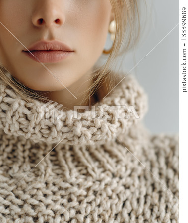 一件寬鬆的針織毛衣,散發著冬日氣息,圖案是一張女性的嘴唇 | 一幅溫暖的生活方式圖片 一件寬鬆的針織毛衣,散發著冬日氣息,圖案是一張女性的嘴唇 | 一幅溫暖的生活方式圖片 133399689