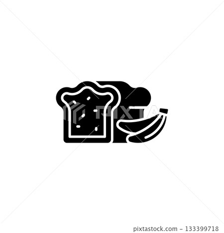 Banana bread vector icon. Food icon solid style. perfect use for logo, presentation, website, and more. modern icon design glyph style Banana bread vector icon. Food icon solid style. perfect use for logo, presentation, website, and more. modern icon design glyph style 133399718
