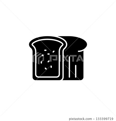 Bread vector icon. Food icon solid style. perfect use for logo, presentation, website, and more. modern icon design glyph style 133399719