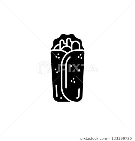 Burrito vector icon. Food and beverage icon solid style. perfect use for logo, presentation, website, and more. modern icon design glyph style 133399720