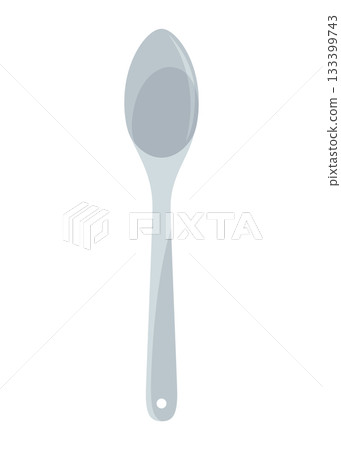 Ergonomic stainless steel serving utensil, Polished deep bowl spoon with hanging loop, Highquality stainless steel tasting utensil with ergonomic design and loop 133399743
