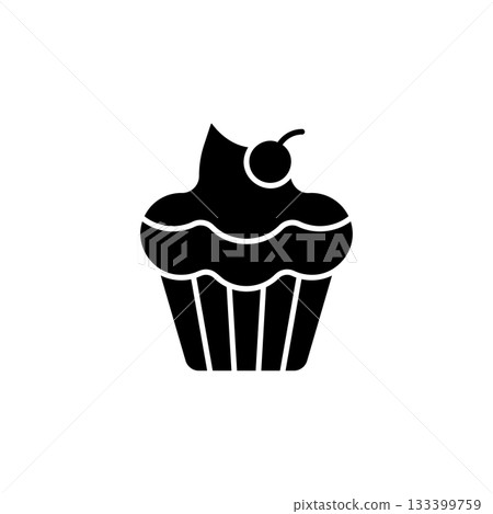 Cupcake vector icon. Food icon solid style. perfect use for logo, presentation, website, and more. modern icon design glyph style 133399759