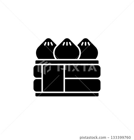 Dim sum vector icon. Food icon solid style. perfect use for logo, presentation, website, and more. modern icon design glyph style 133399760