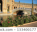 西班牙廣場景色，花朵與建築和諧交融。 133400177