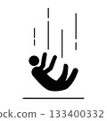 Falling people icon vector template 133400332