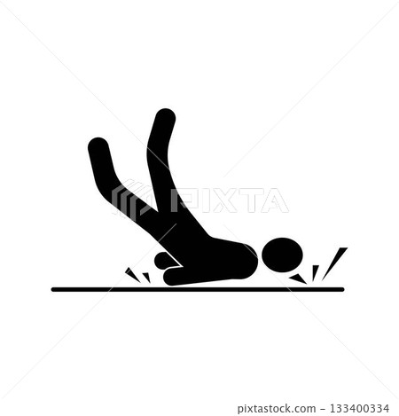 Falling people icon vector template 133400334