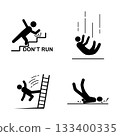 Falling people icon vector template 133400335