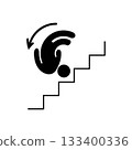 Falling people icon vector template 133400336