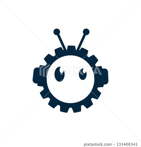Robot logo vector icon template 133400341