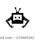 Robot logo vector icon template 133400342