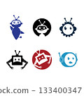 Robot logo vector icon template 133400347